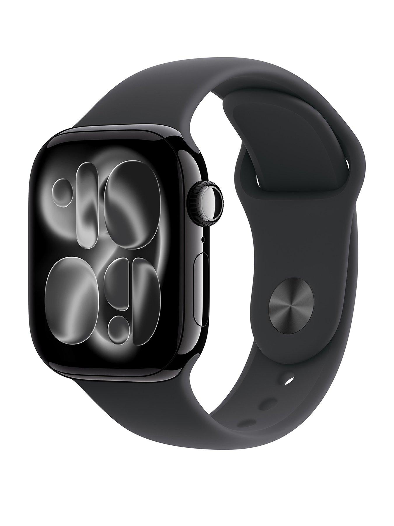 undefined Watch Series 11 (GPS + Cellular, 2025) 42mm Jet Black Aluminium Case with Black Sport Band - M/L