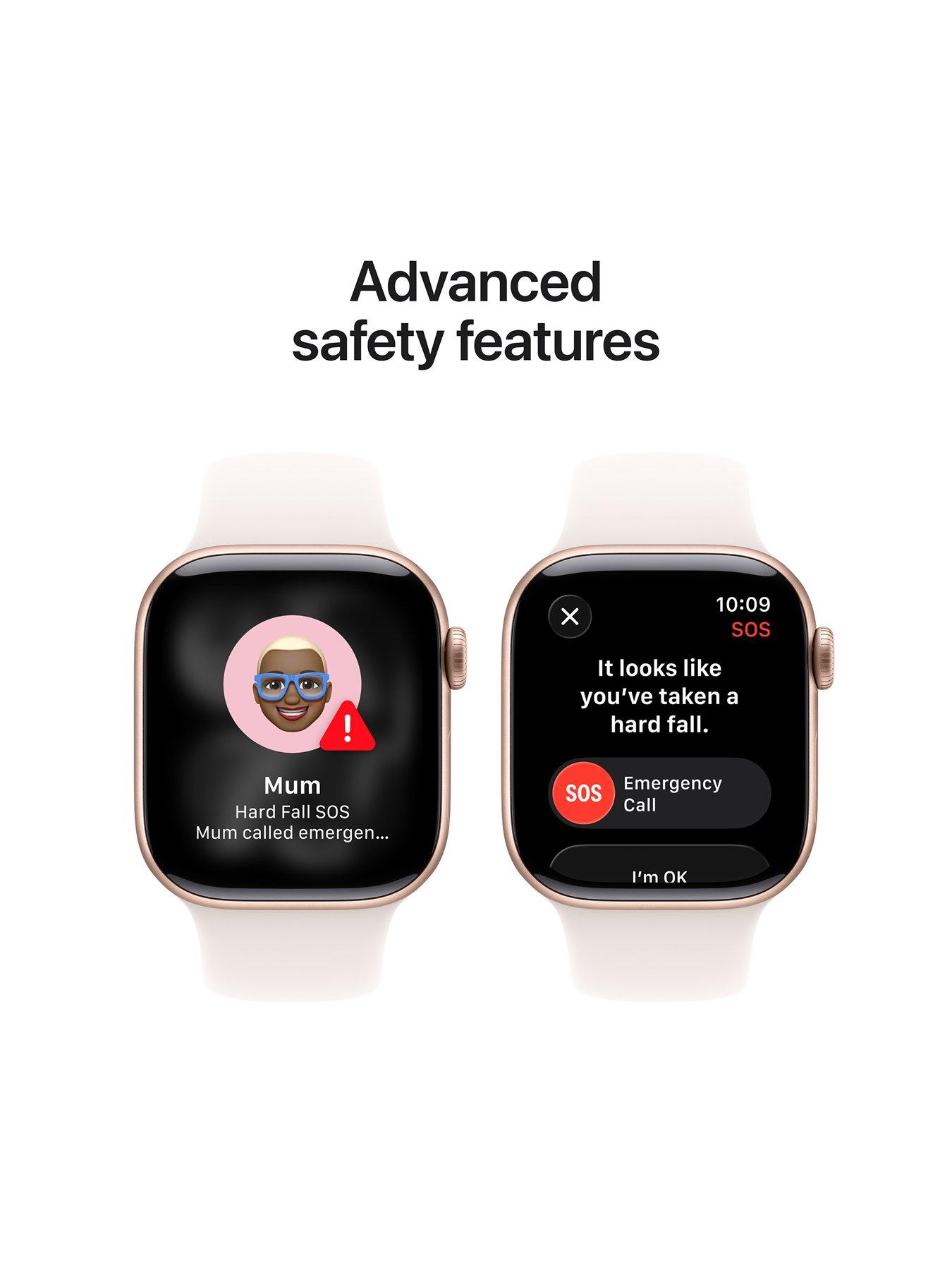 Image 5 of 8 of Apple Watch Series 11 (GPS + Cellular, 2025) 42mm Rose Gold Aluminium Case with Light Blush Sport Band - S/M