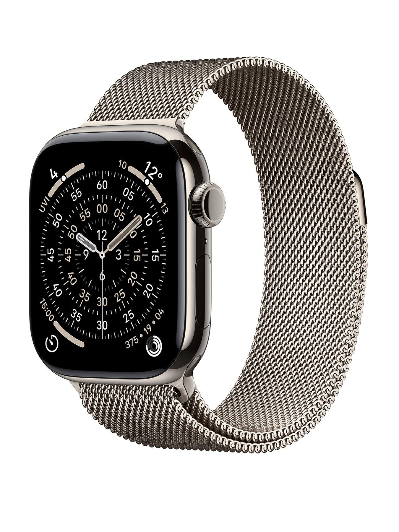 Apple Watch Series 11 (GPS + Cellular, 2025) 42mm Natural Titanium Case with Natural Milanese Loop