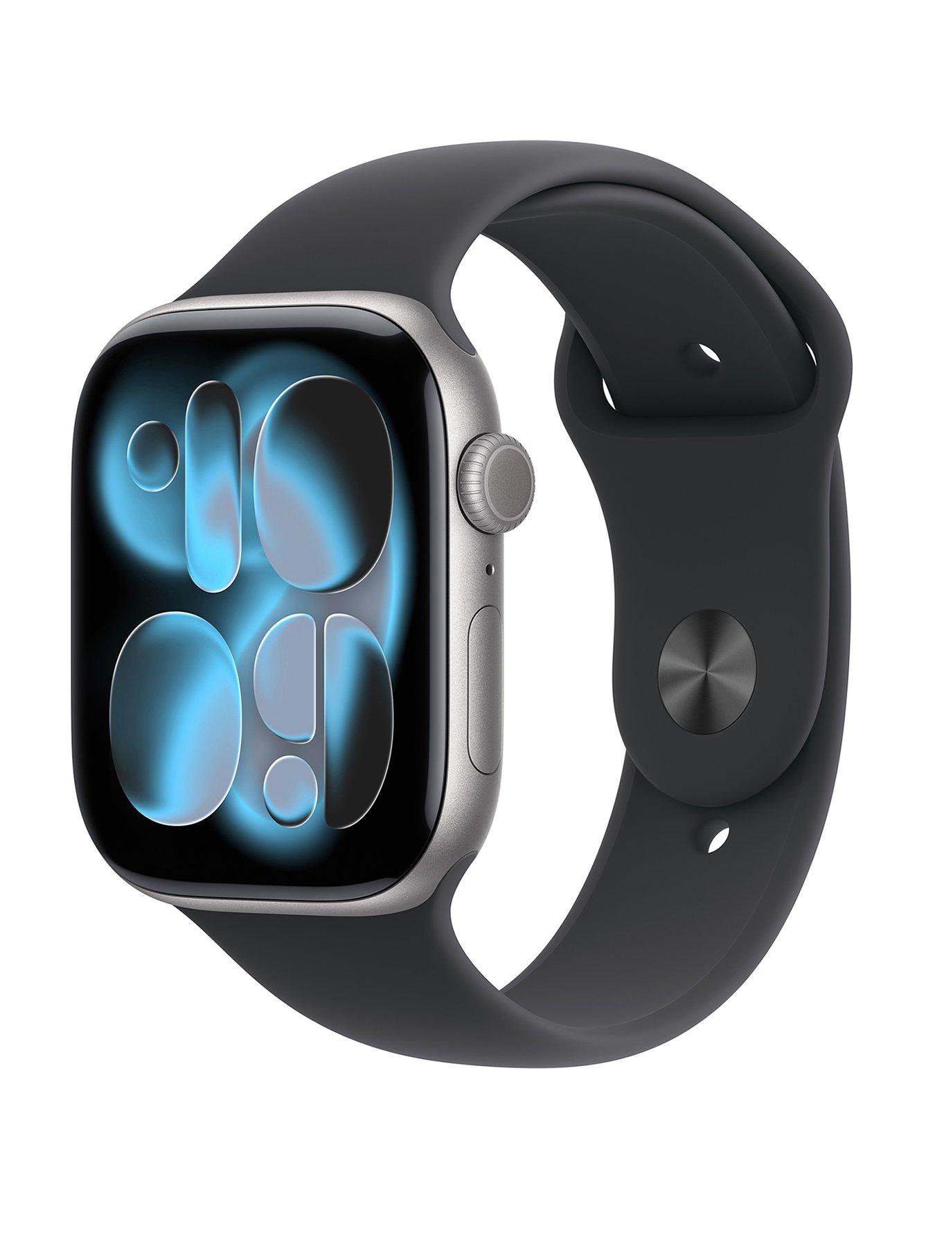 undefined Watch Series 11 (GPS + Cellular, 2025) 46mm Space Grey Aluminium Case with Black Sport Band - M/L