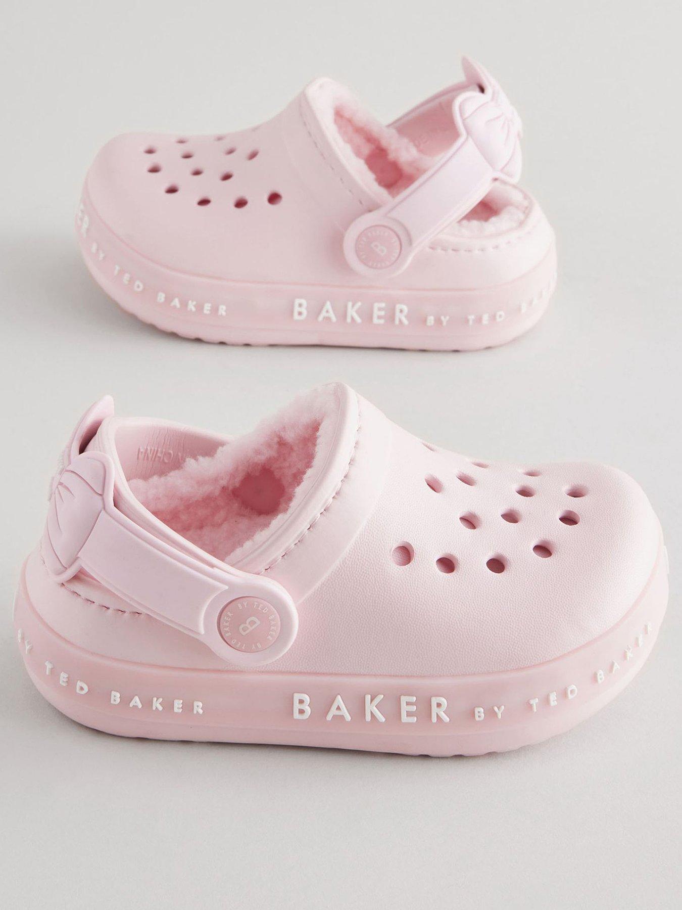 Ted Baker Younger Girls Fur Light Up Clogs Pink Very