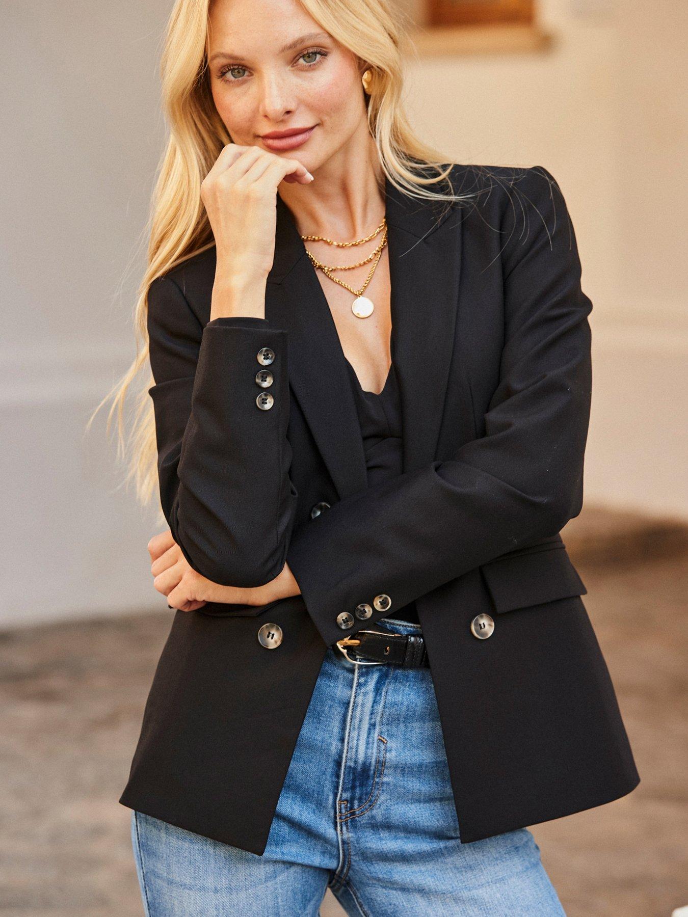 Sosandar: Fitted Blazer - Black