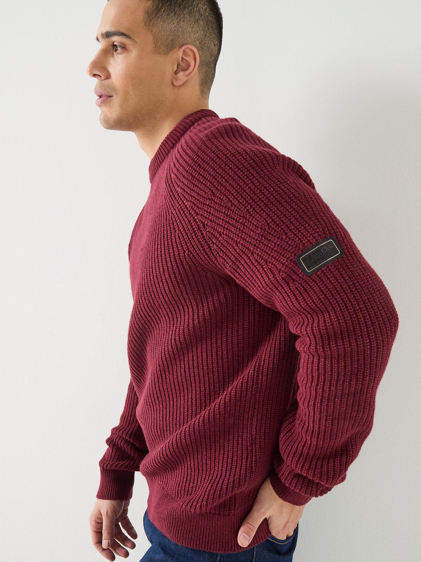 Barbour International Chester Crew Knitted Jumper - Red | Very