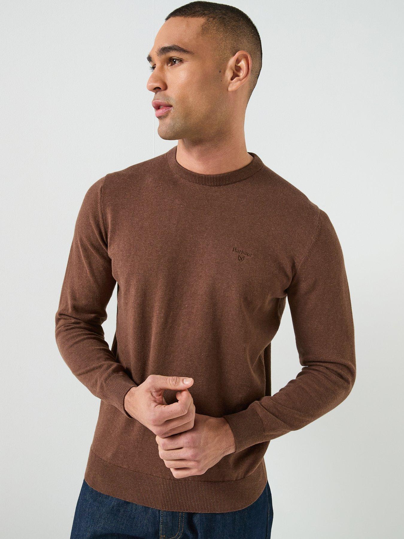 Barbour Pima Cotton Crew Jumper - Brown