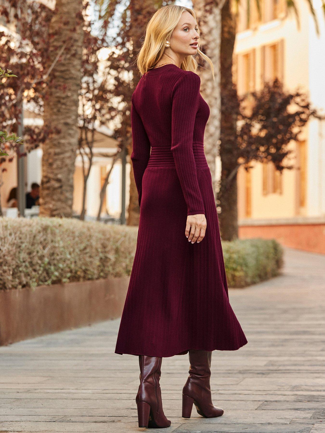 burgundy knit dress ZADIG & VOLTAIRE | Lysaya Do Not Bleach Dress Pattern Jumper Dress Design