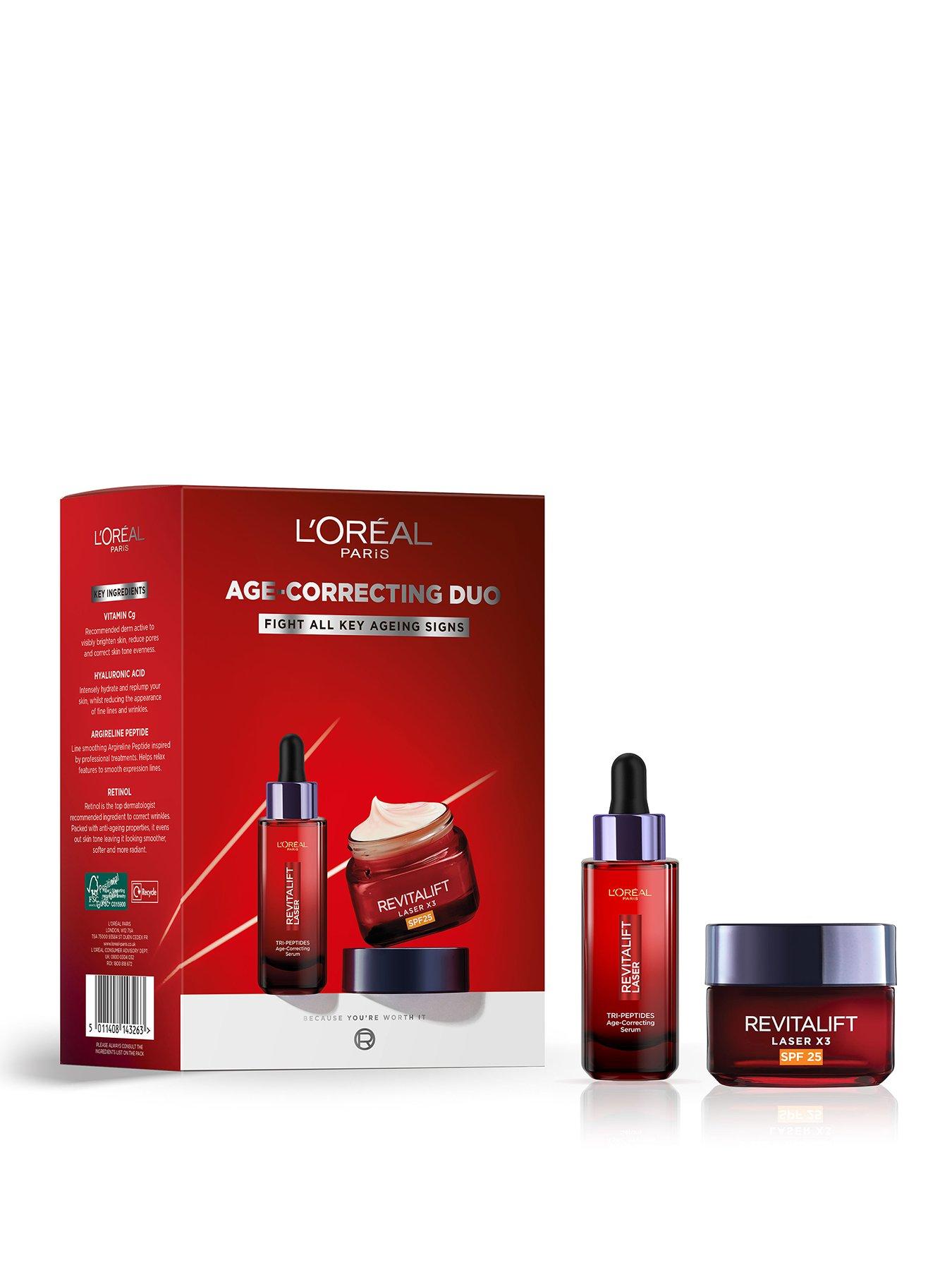 L'Oreal Paris Age Correcting Duo Giftset, A Powerful Tri-Peptide Duo For Radiant Skin All-Day Long
