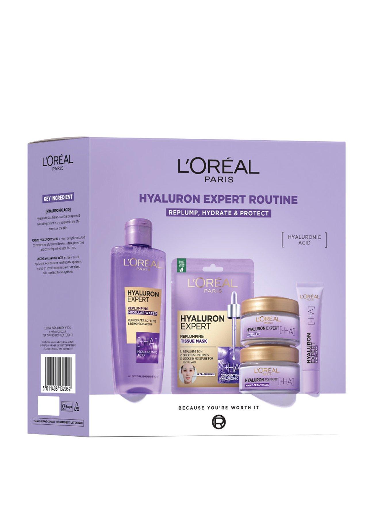 Image 1 of 2 of L'Oreal Paris Hyaluron Expert Routine Gift Set with Hyaluronic Acid to Replump, Hydrate &amp; Protect Your Skin