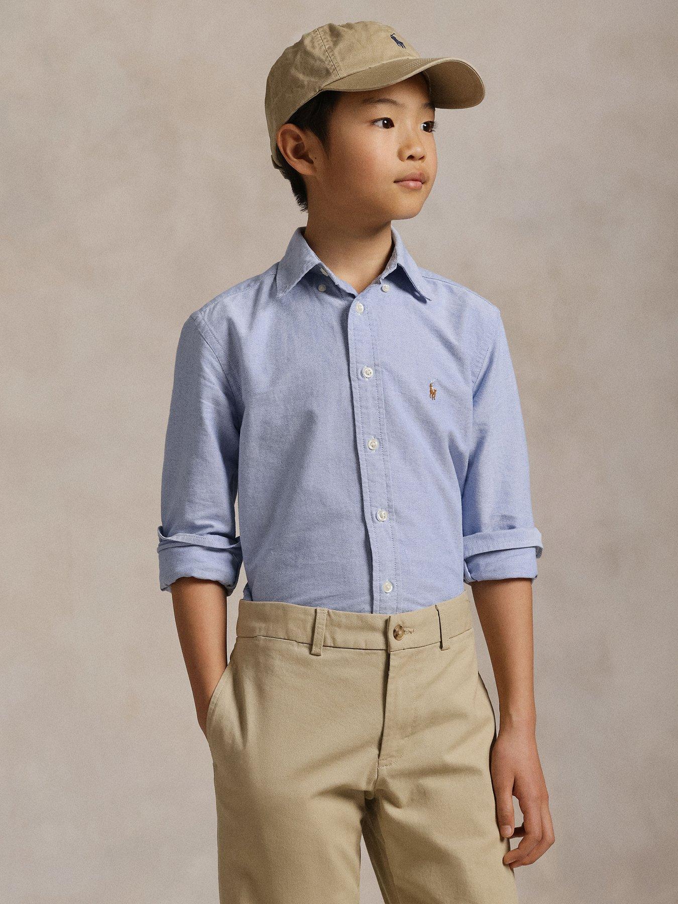 Polo Ralph Lauren Boys Long Sleeve Oxford Shirt - Blue