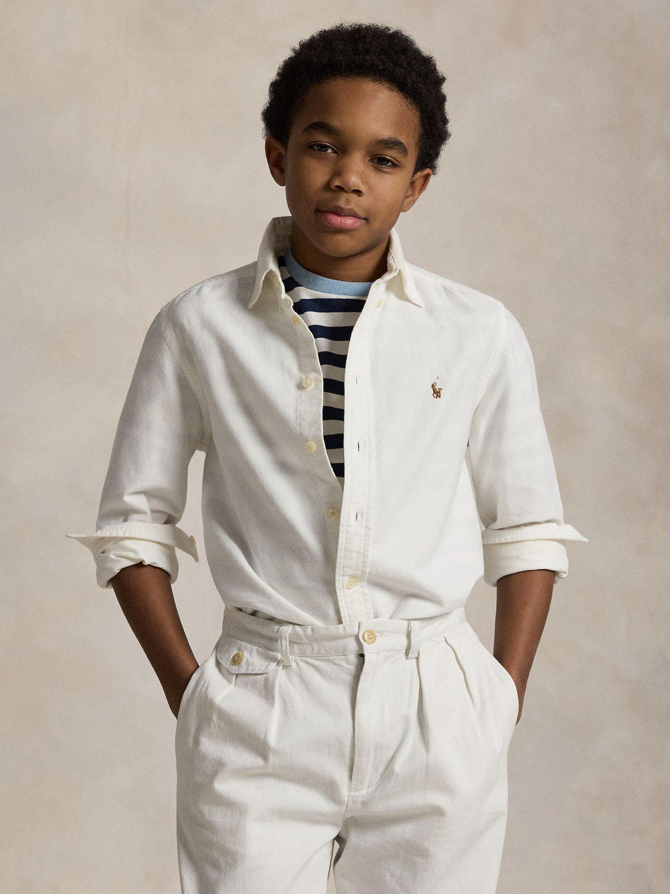 Polo Ralph Lauren Boys Long Sleeve Oxford Shirt - White