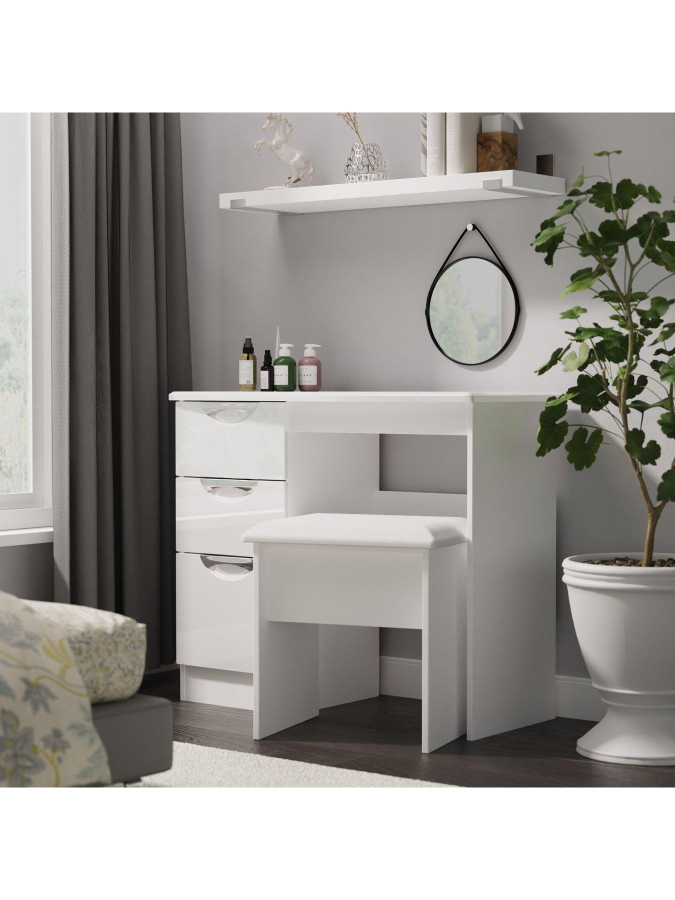 SWIFT Ella Ready Assembled Kids Dressing Table  &  Stool Set