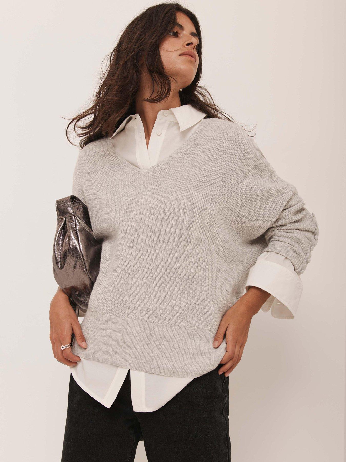 Mint Velvet Batwing Jumper - Grey