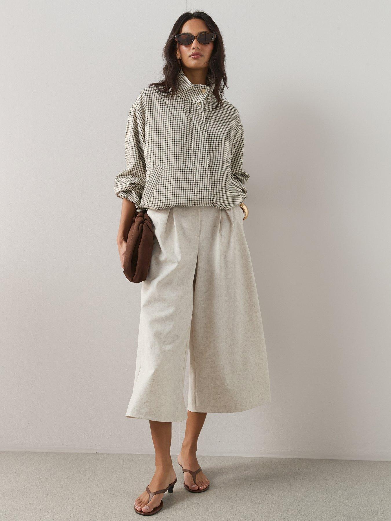 Image 3 of 7 of The Very Collection Bubble Hem Check Jacket - Print