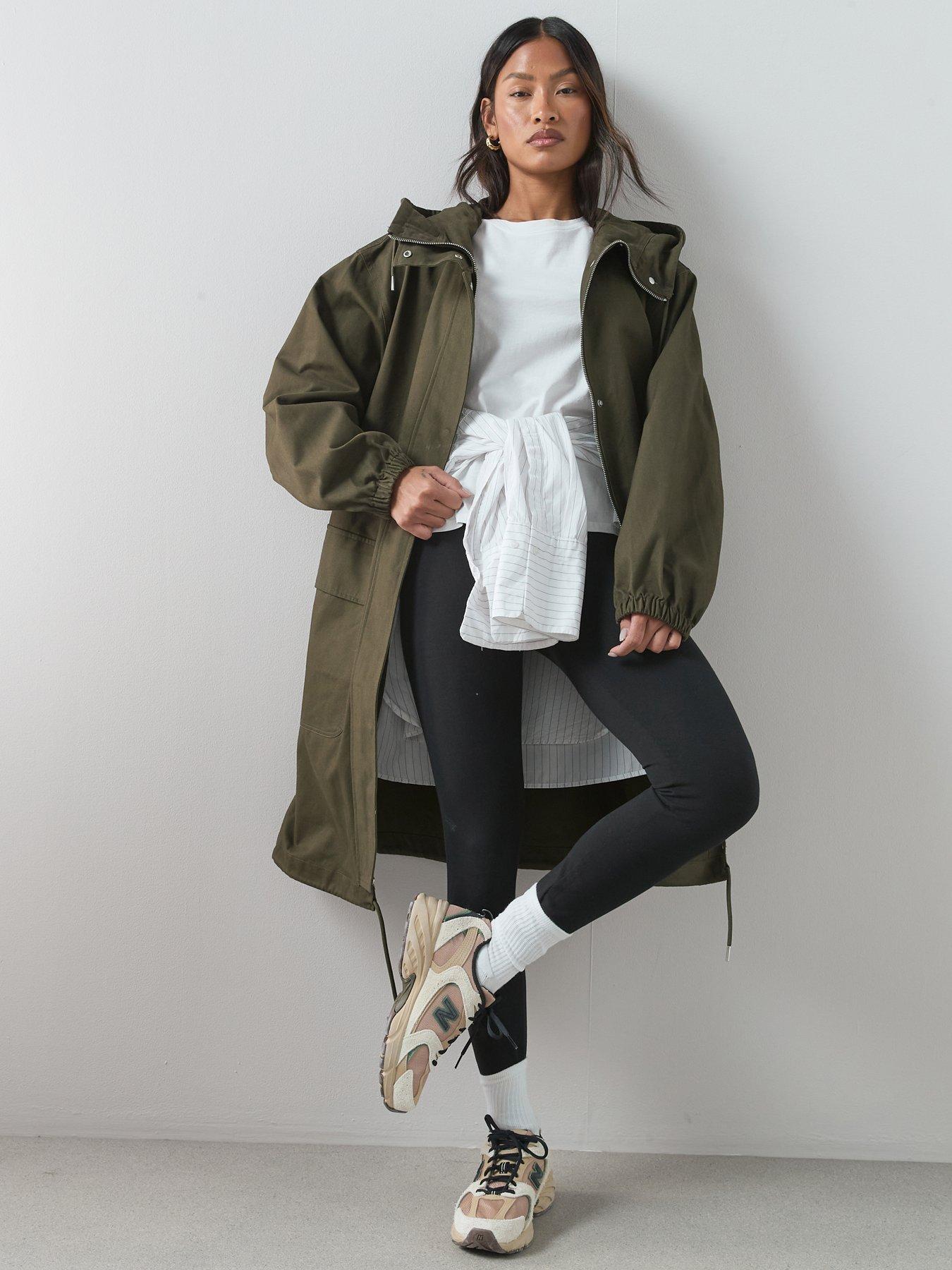 Image 1 of 6 of The Very Collection Longline Uility Parka - Khaki
