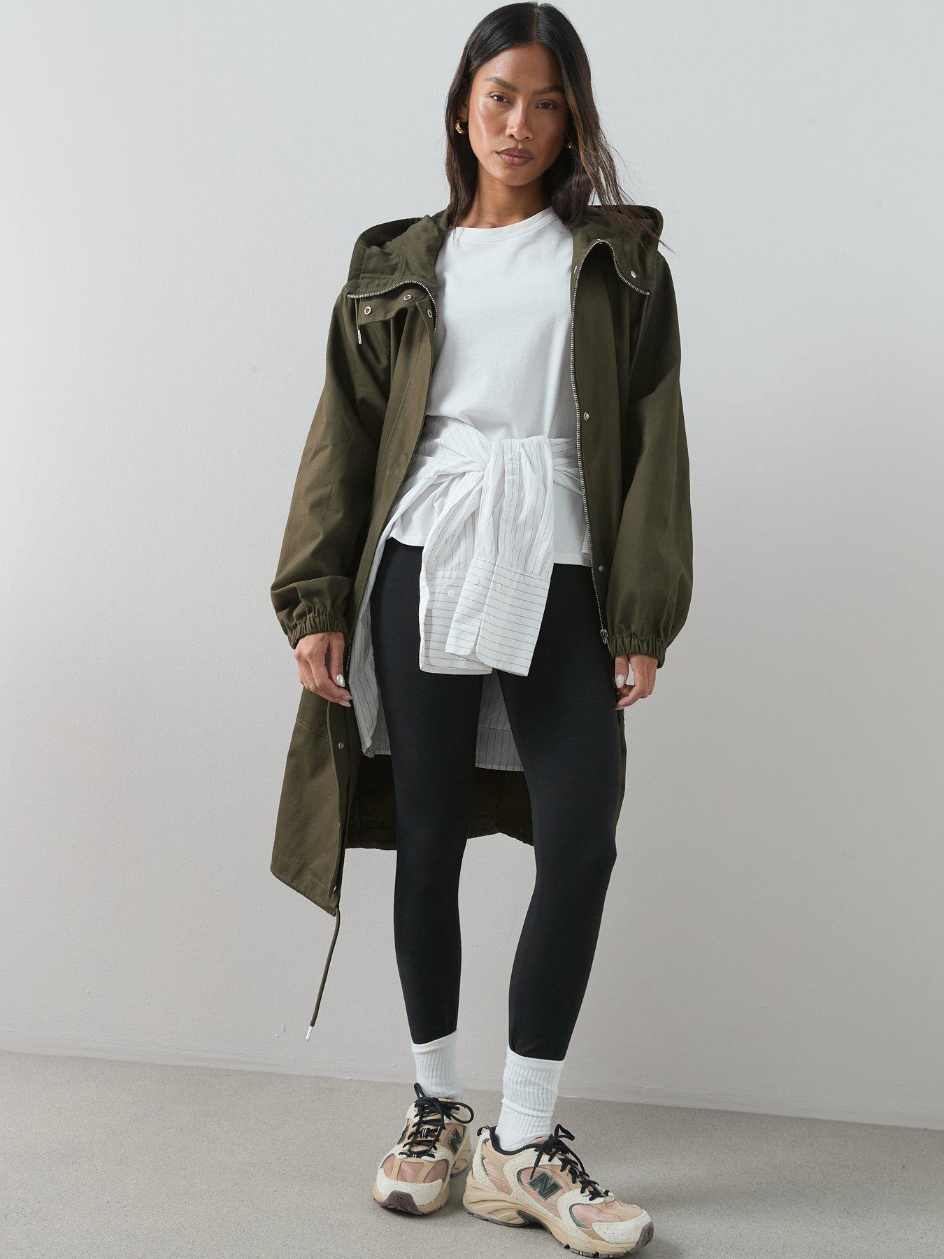 Image 6 of 6 of The Very Collection Longline Uility Parka - Khaki
