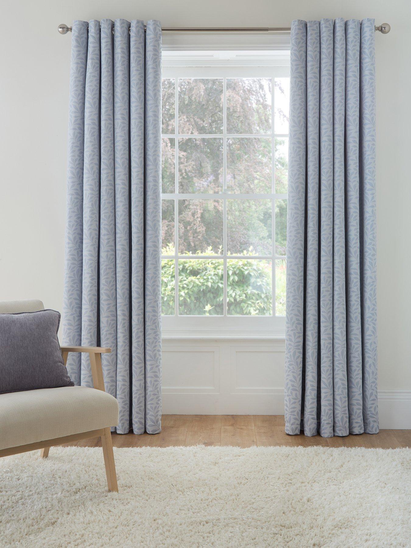 The Very Collection Sherwood Jacquard 66x72 Blackout Eyelet Curtains