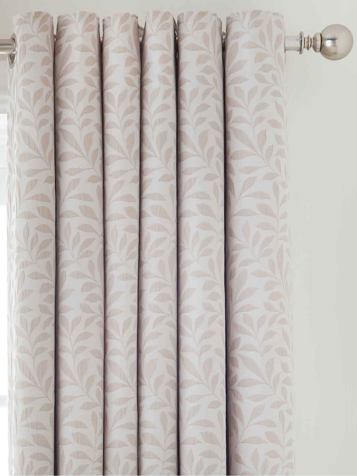 Image 3 of 3 of The Very Collection Sherwood Jacquard 66x72 Blackout Eyelet Curtains