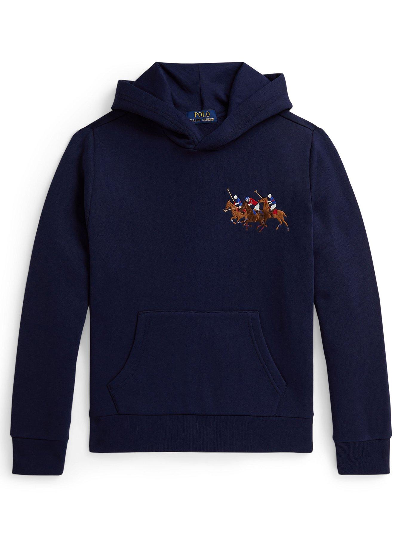 Polo Ralph Lauren Boys Horse Hoodie - Navy