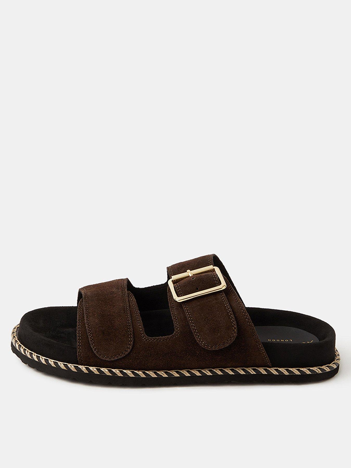 Accessorize Buckle Strap Footbed - Brown