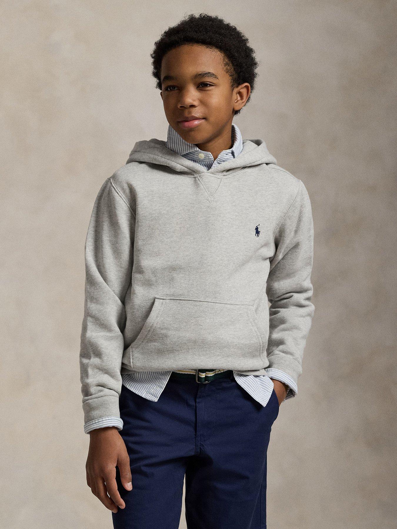 Polo Ralph Lauren Boys Hooded Sweatshirt - Grey