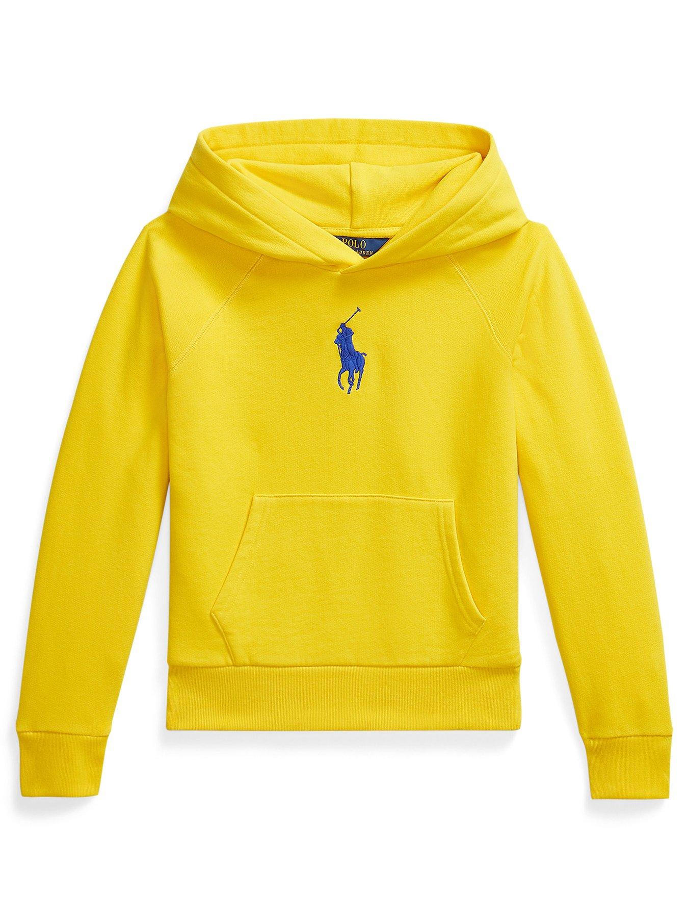 Polo Ralph Lauren Girls Hooded Sweatshirt, Yellow, Size Age: 12-14 Years=L