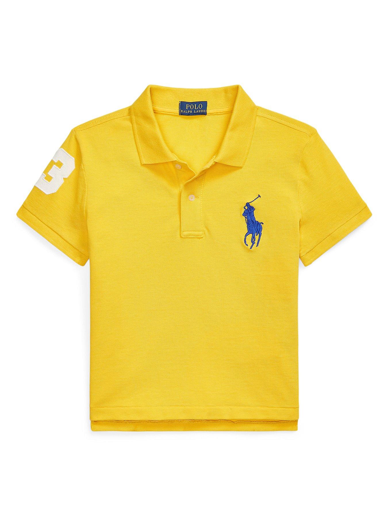 Polo Ralph Lauren Girls Short Sleeve Shirt, Yellow, Size Age: 12-14 Years=L