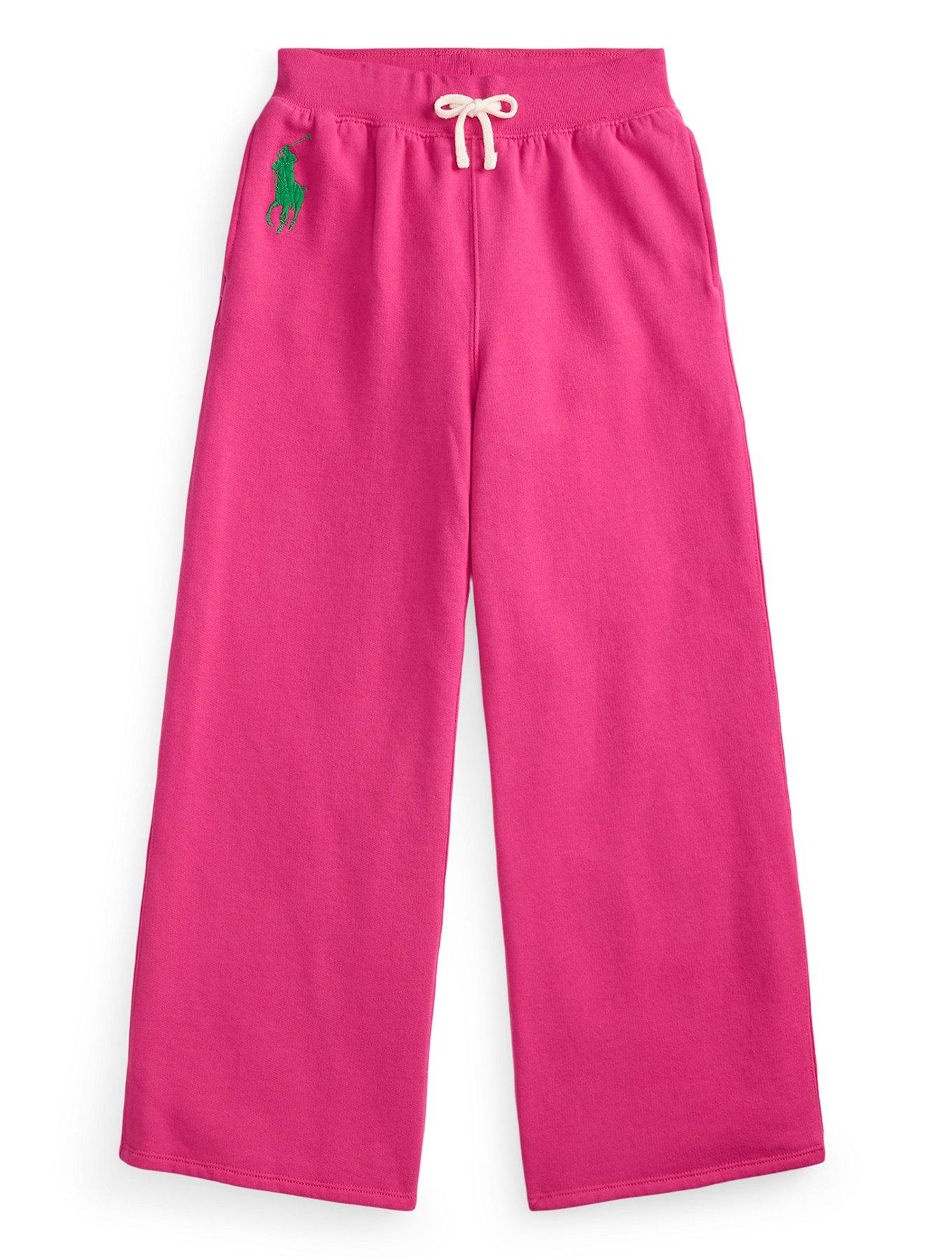 Polo Ralph Lauren Girls Wide Leg Sweat Pants - Pink