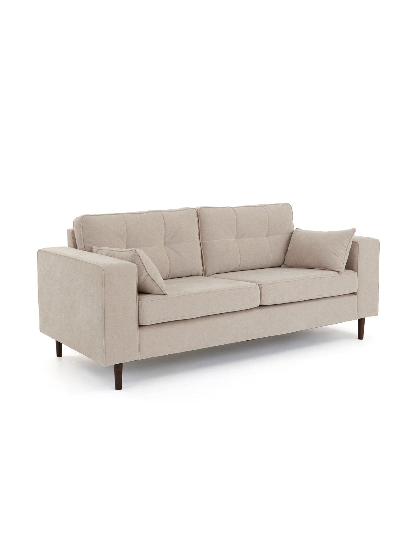 Image 3 of 7 of The Very Collection Zena 3 Seater Fabric Sofa - Natural