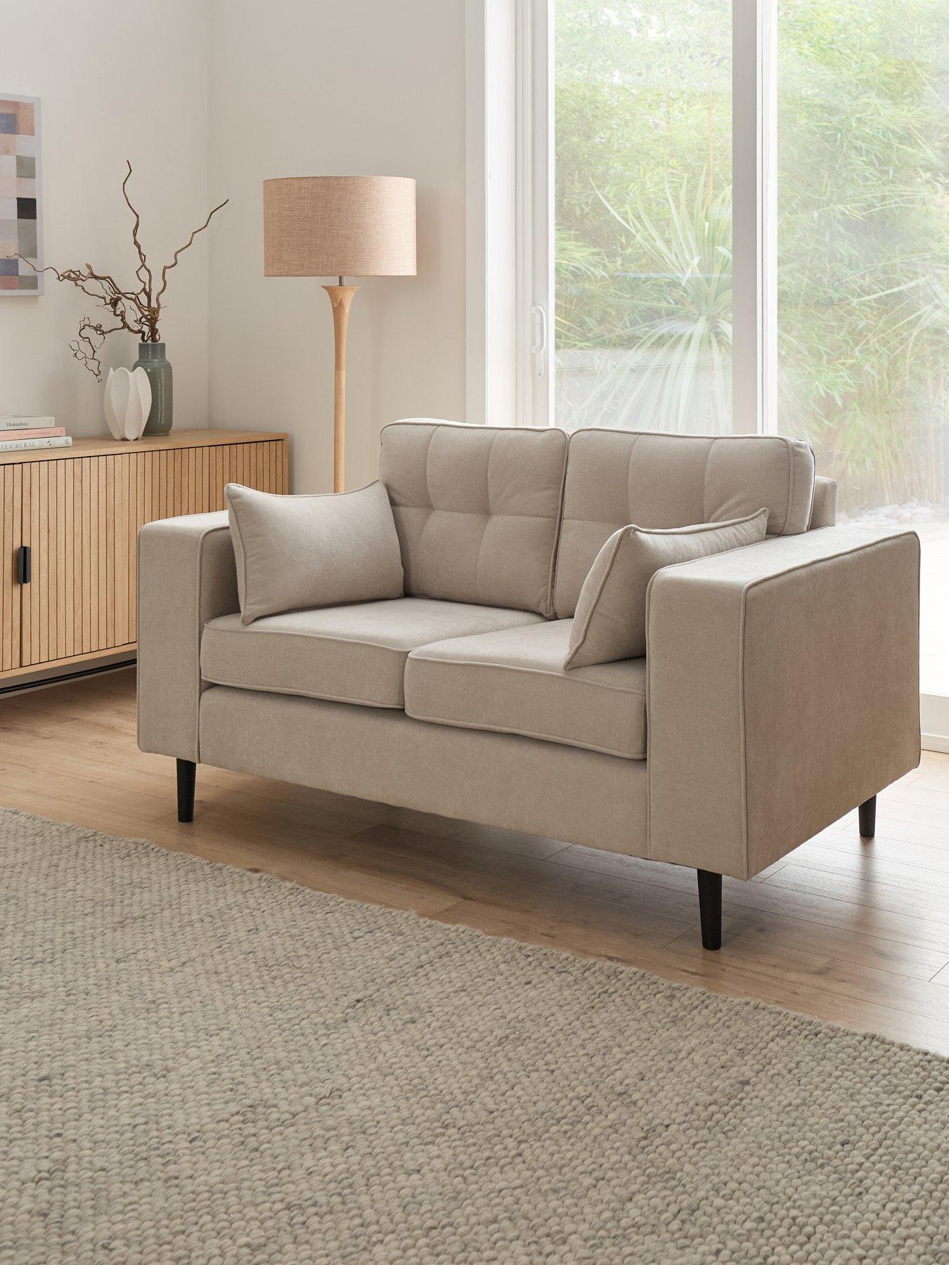 The Very Collection: Zena 2 Seater Fabric Sofa - Natural