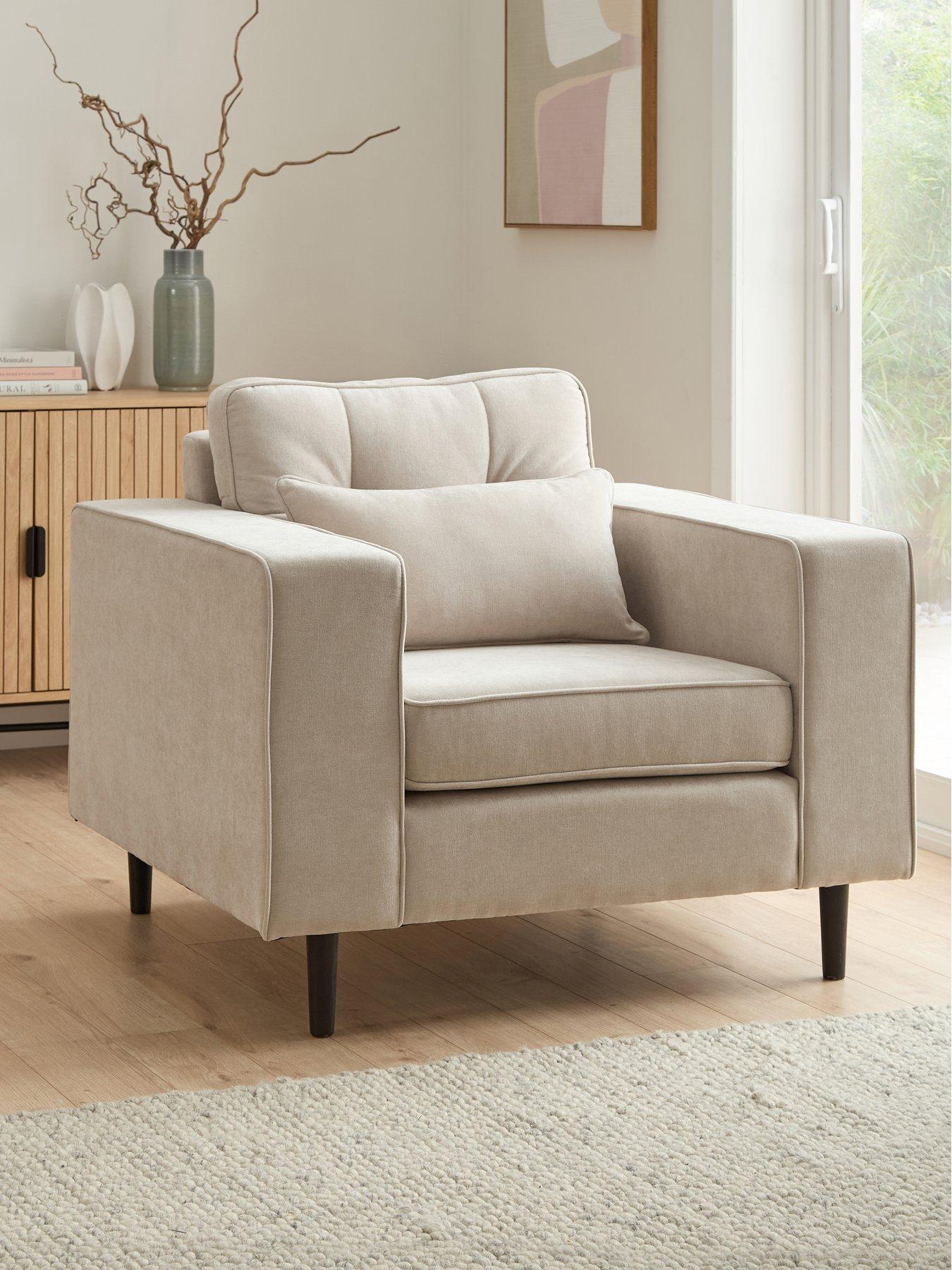 The Very Collection Zena Fabric Armchair - Natural