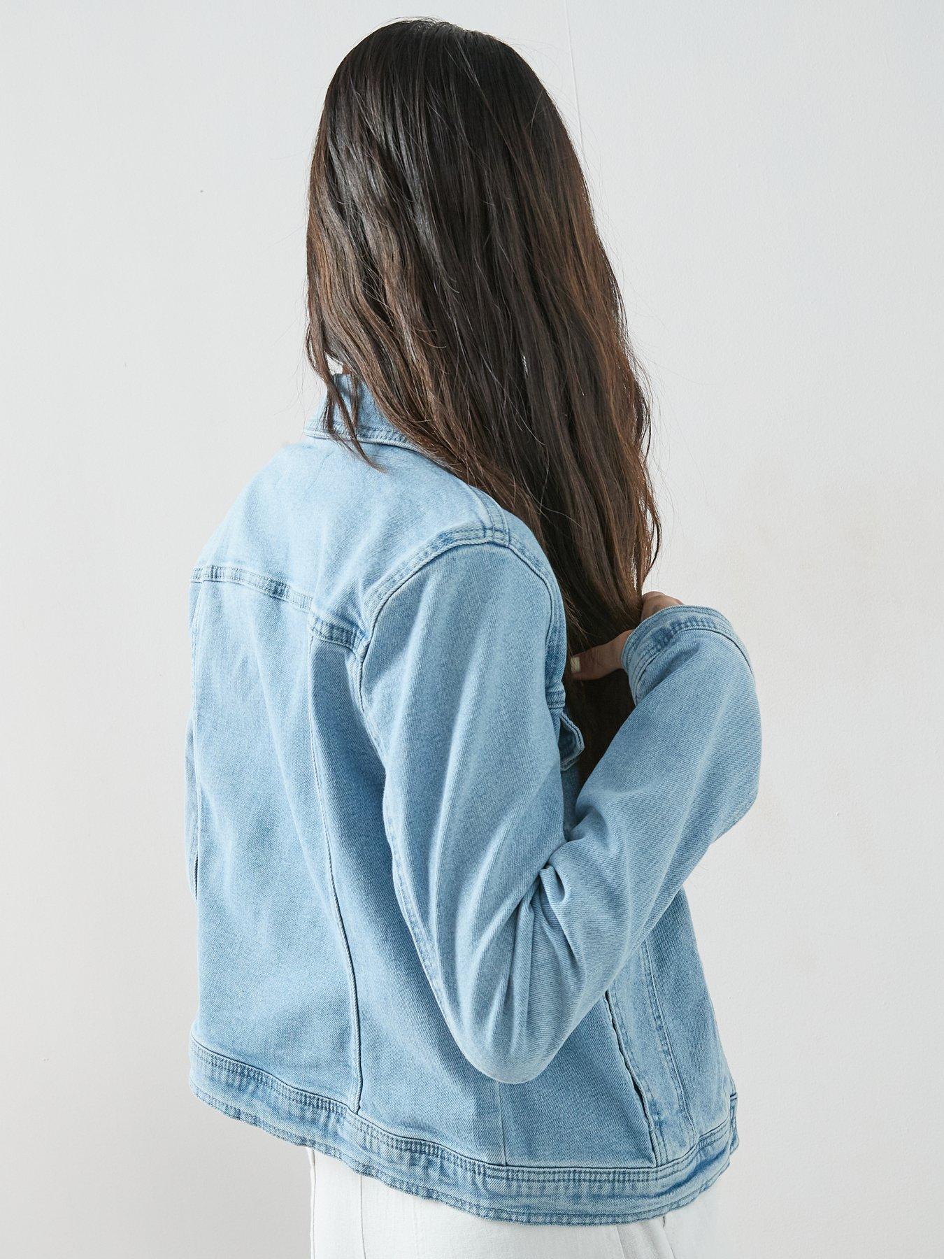 Image 4 of 7 of The Very Collection Denim Western Jacket With Stretch