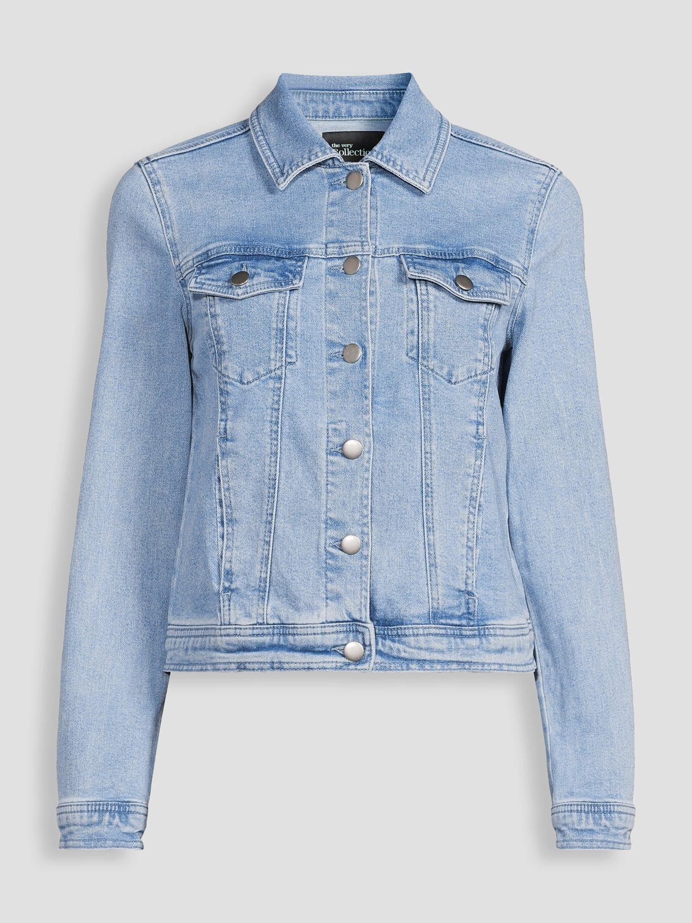 Image 7 of 7 of The Very Collection Denim Western Jacket With Stretch