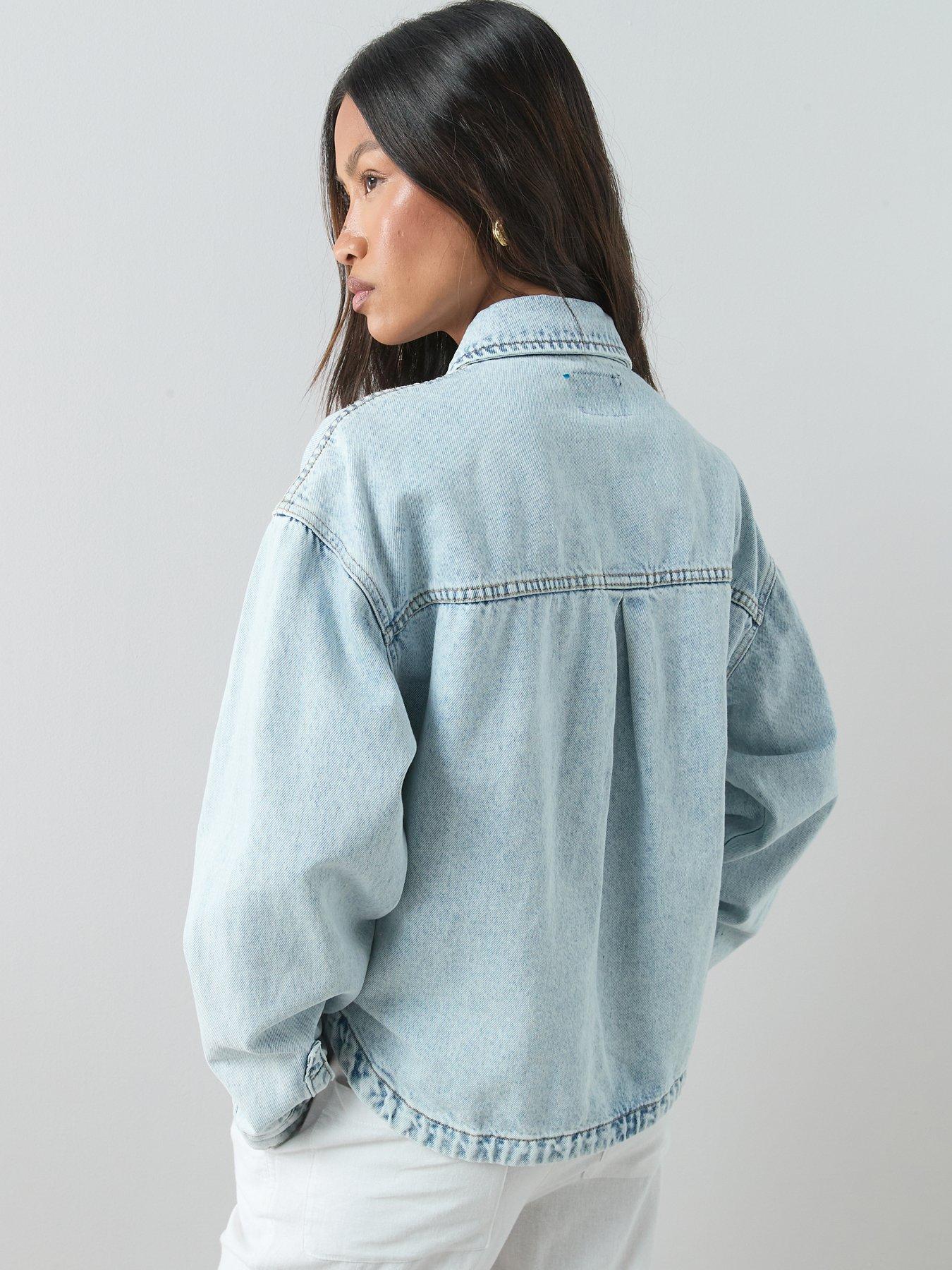 Image 2 of 6 of The Very Collection Relaxed Fit Denim Jacket - Light Wash