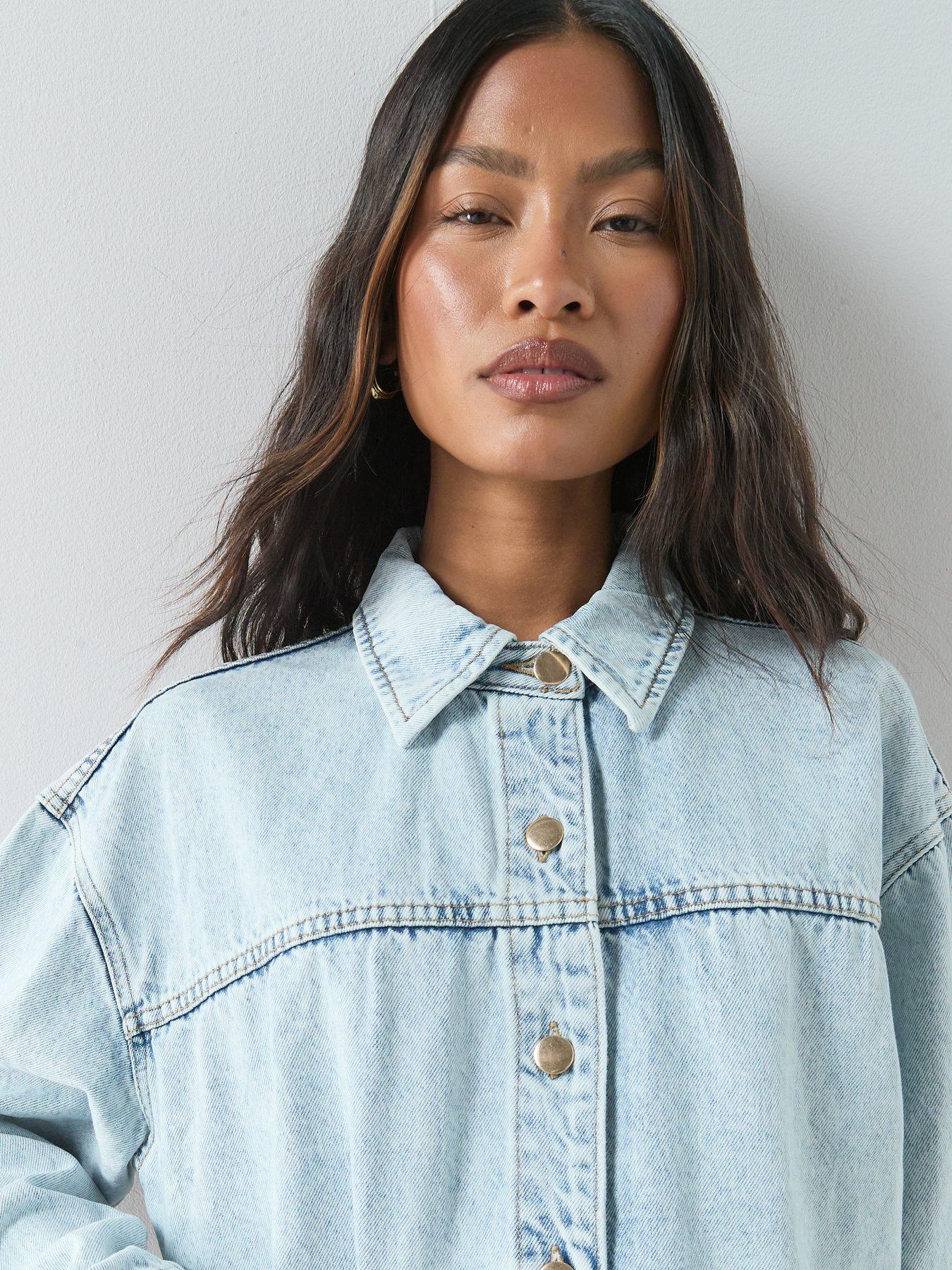 Image 4 of 6 of The Very Collection Relaxed Fit Denim Jacket - Light Wash