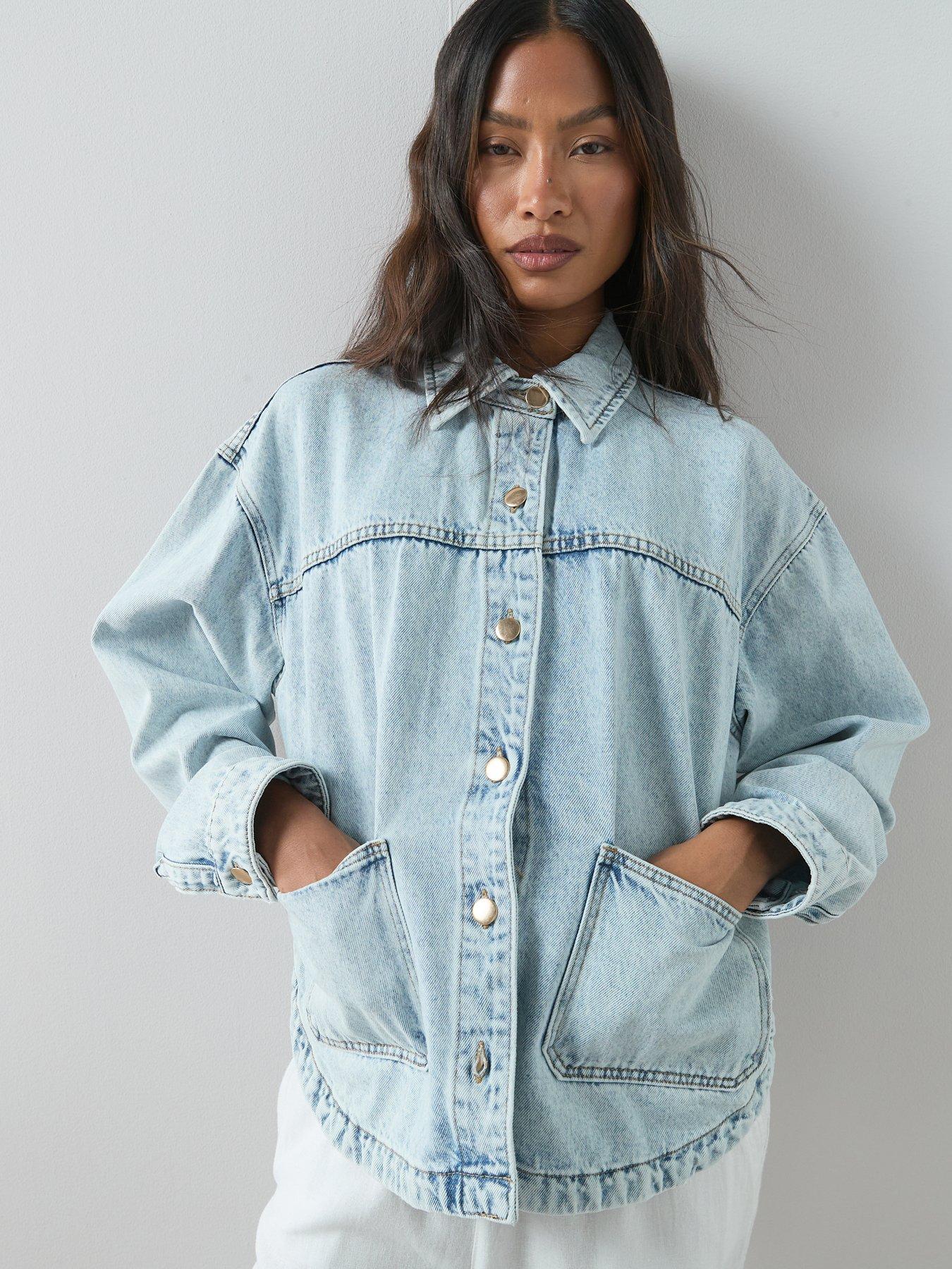Image 5 of 6 of The Very Collection Relaxed Fit Denim Jacket - Light Wash