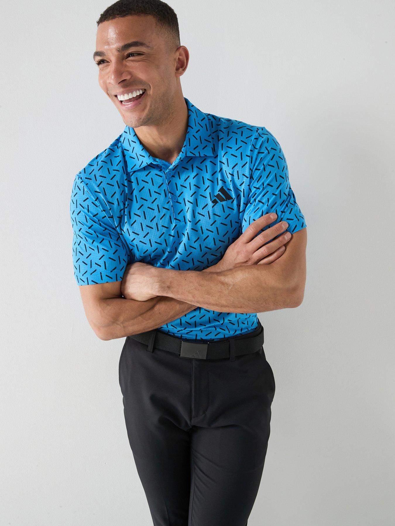 Image 1 of 6 of adidas Mens Golf Ultimate 365 Mesh Climacool Polo - Blue