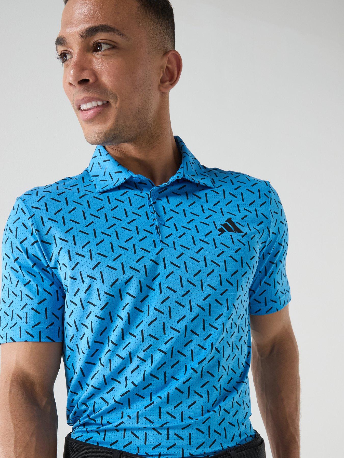 Image 4 of 6 of adidas Mens Golf Ultimate 365 Mesh Climacool Polo - Blue