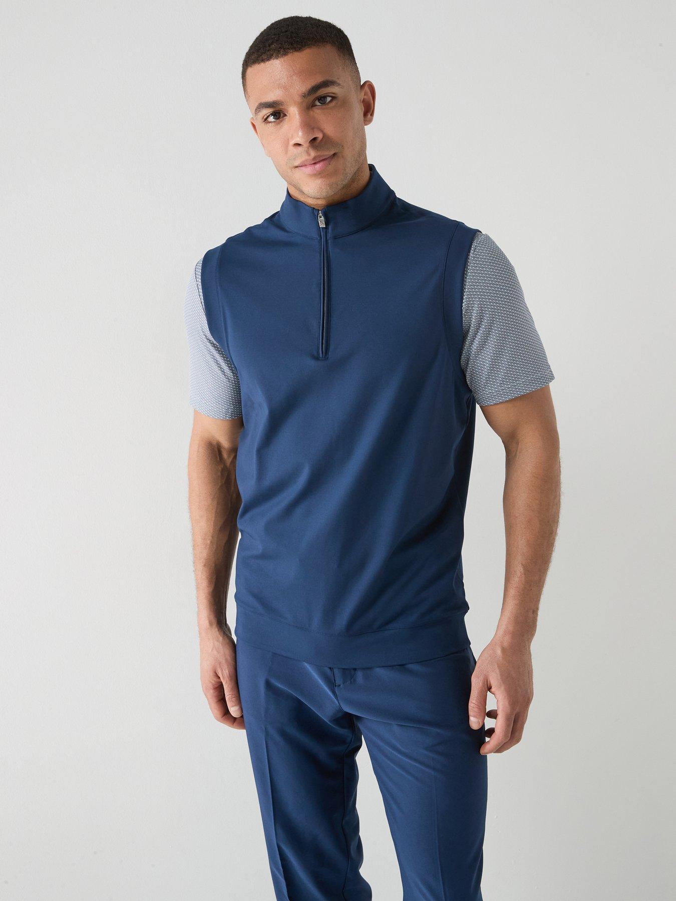 Image 1 of 6 of adidas Mens Golf Ultimate 365 Quarter Zip Vest - Navy