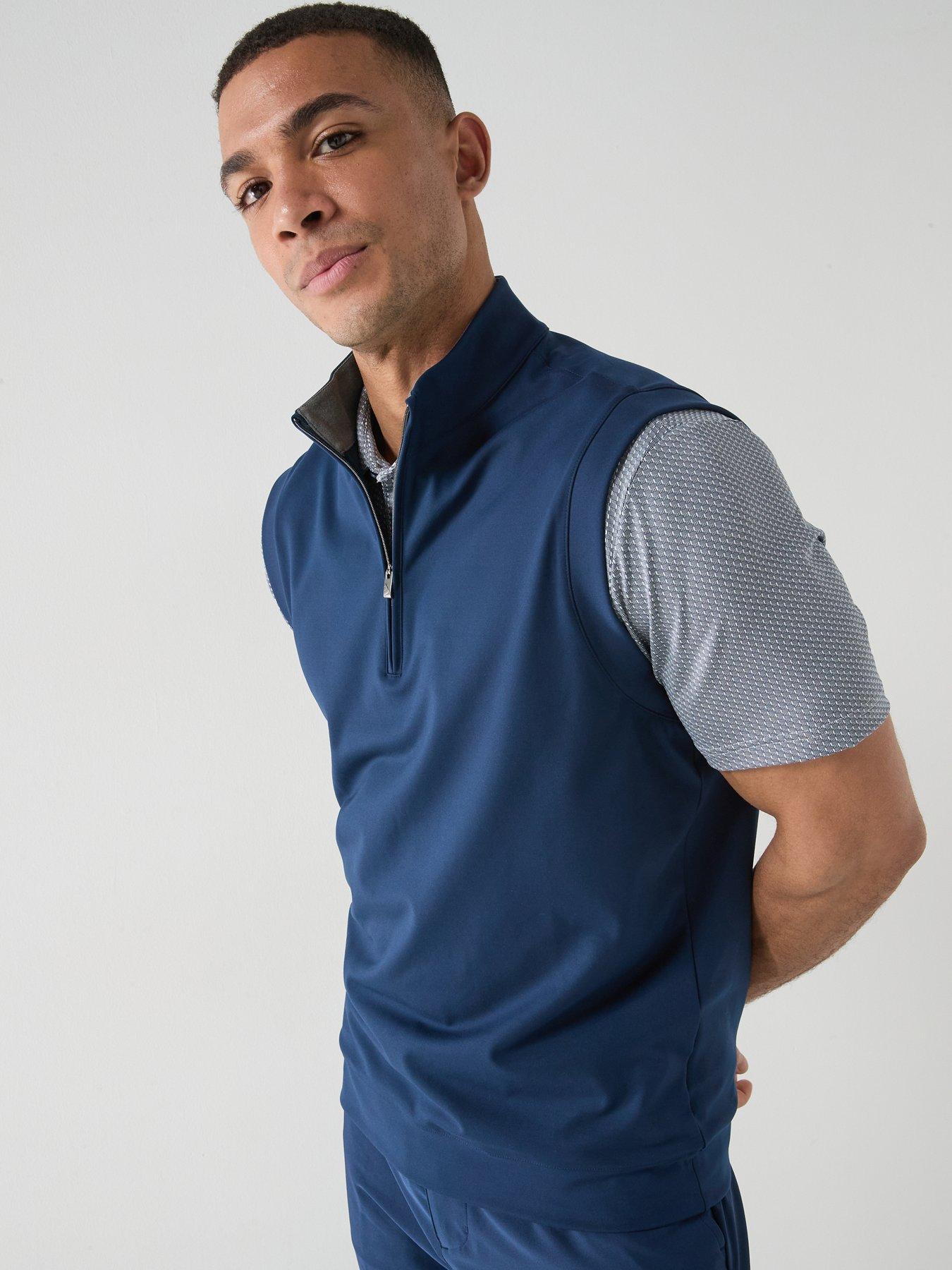 Image 5 of 6 of adidas Mens Golf Ultimate 365 Quarter Zip Vest - Navy