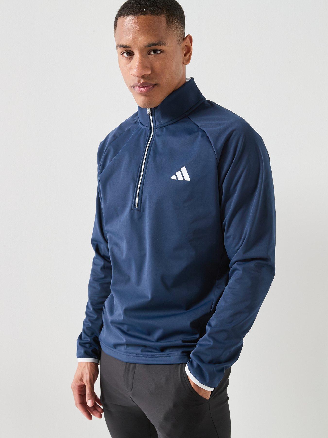 Adidas Mens Golf Ultimate 365 Water Repellent Quarter Zip - Navy