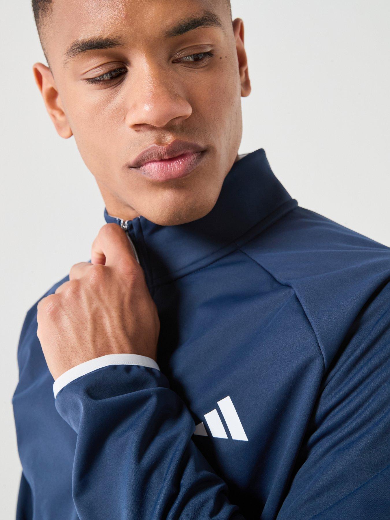 Image 4 of 6 of adidas Mens Golf Ultimate 365 Water Repellent Quarter Zip - Navy