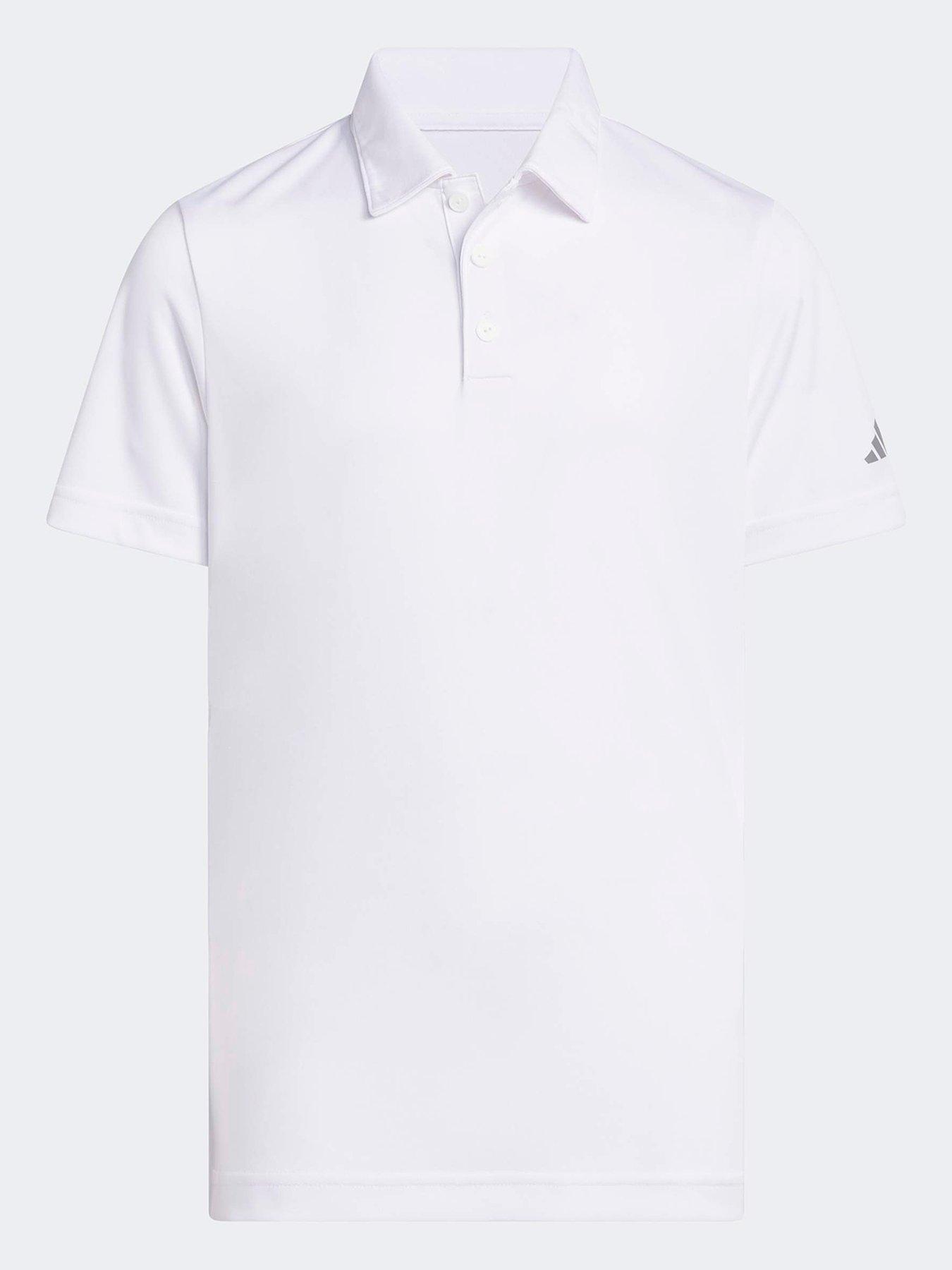 Image 1 of 5 of adidas Boys Golf Performance Polo Shirt - White