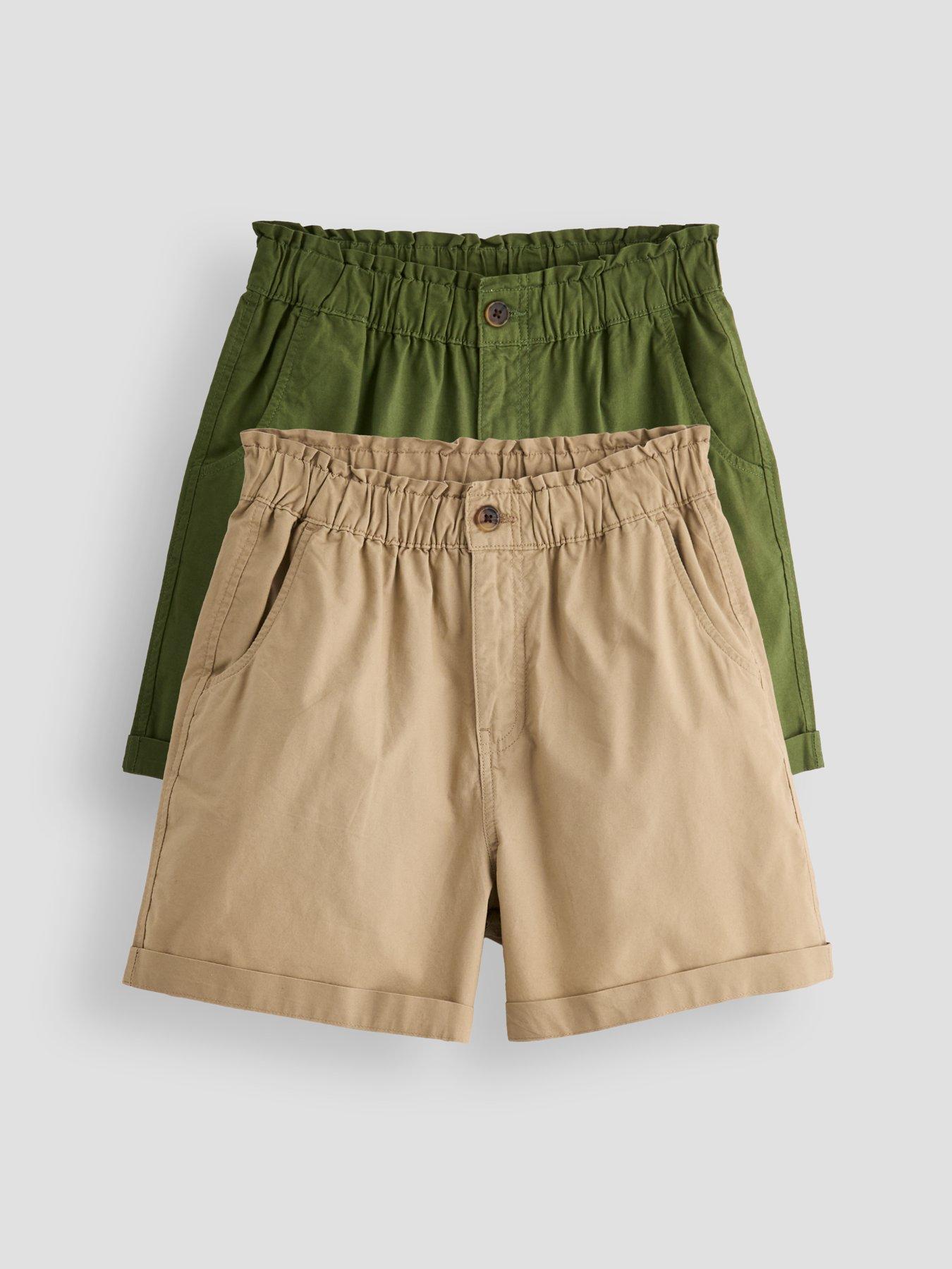 Image 1 of 7 of The Very Collection 2 Pack Poplin Shorts - Neutral/Khaki