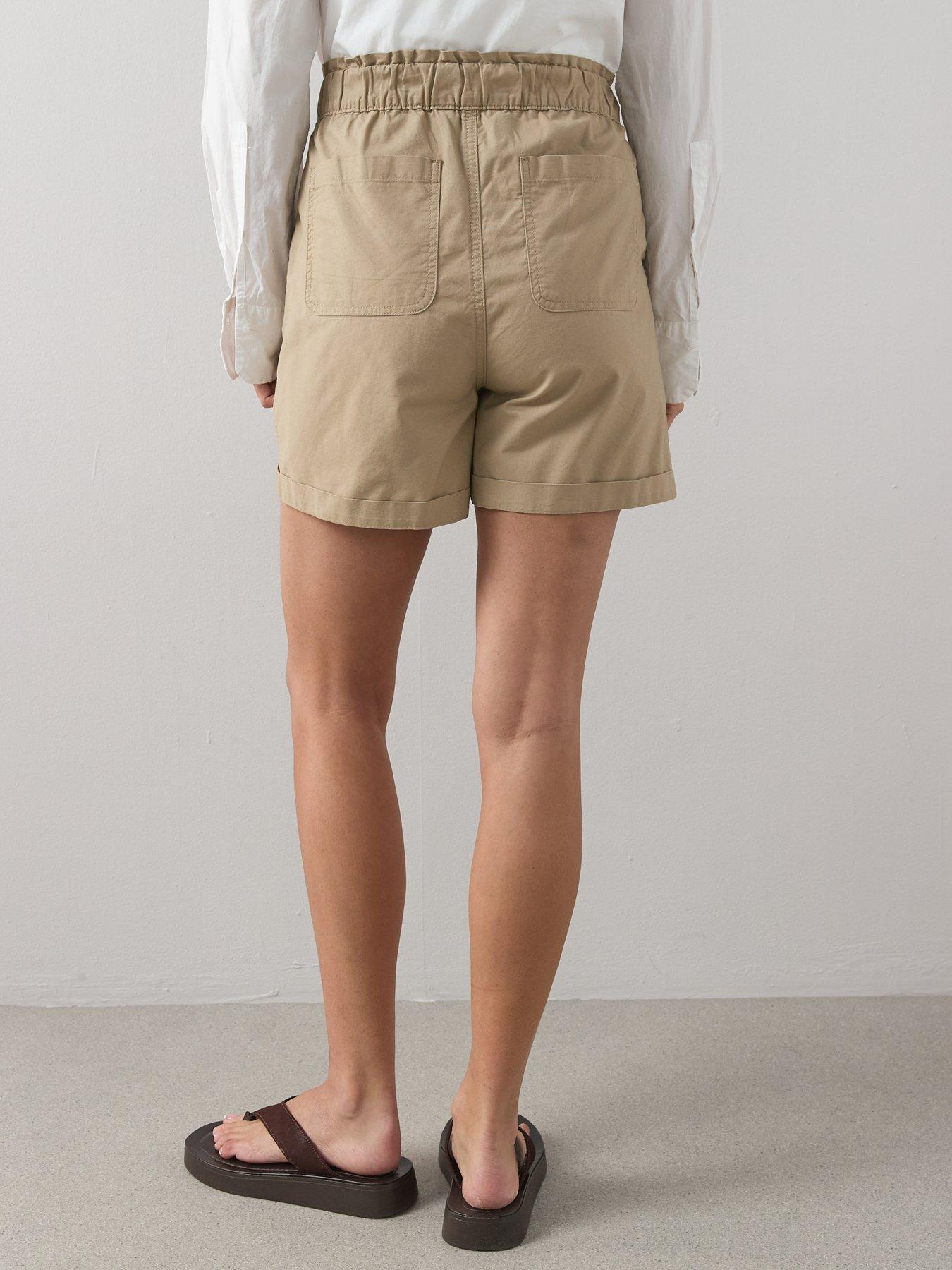 Image 3 of 7 of The Very Collection 2 Pack Poplin Shorts - Neutral/Khaki