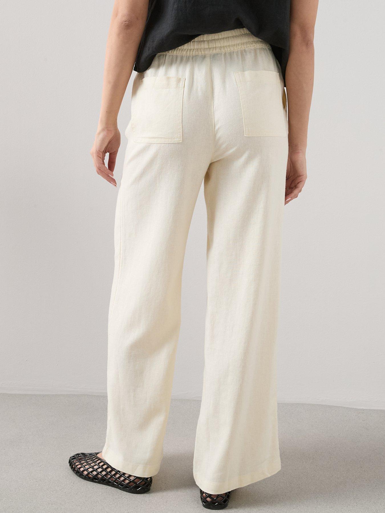 Image 2 of 6 of The Very Collection Linen Blend Wide Leg Trouser - Yellow