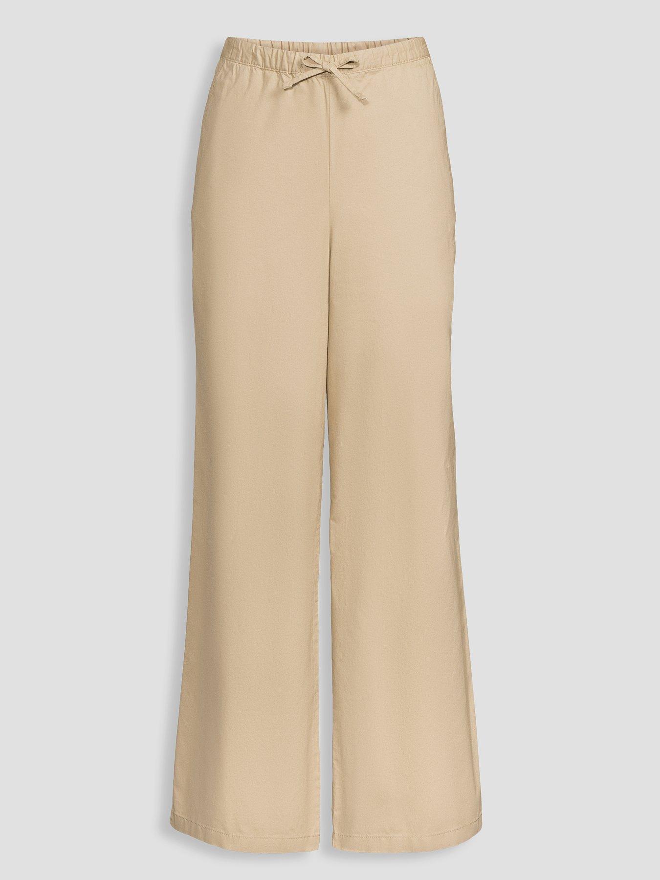 Image 7 of 7 of The Very Collection Cotton Wide Leg Trouser - Beige