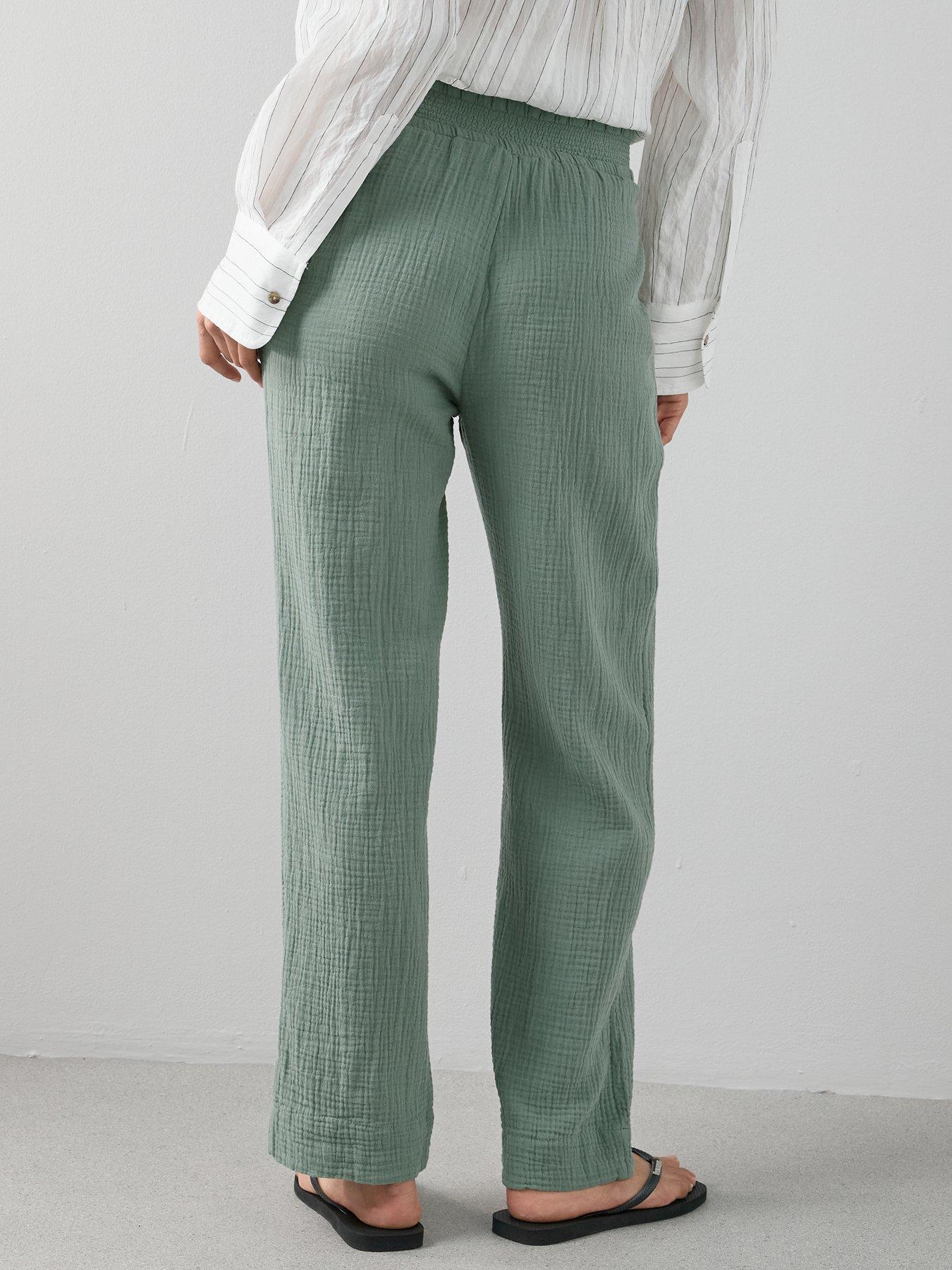 Image 2 of 7 of The Very Collection Textured Straight Leg Trouser&nbsp;- Khaki