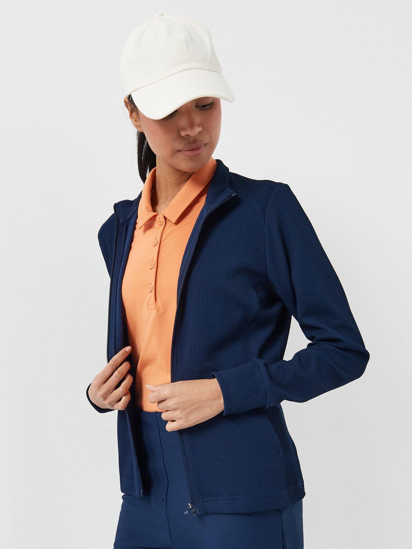 adidas Womens Golf Full Zip Jacket - Navy