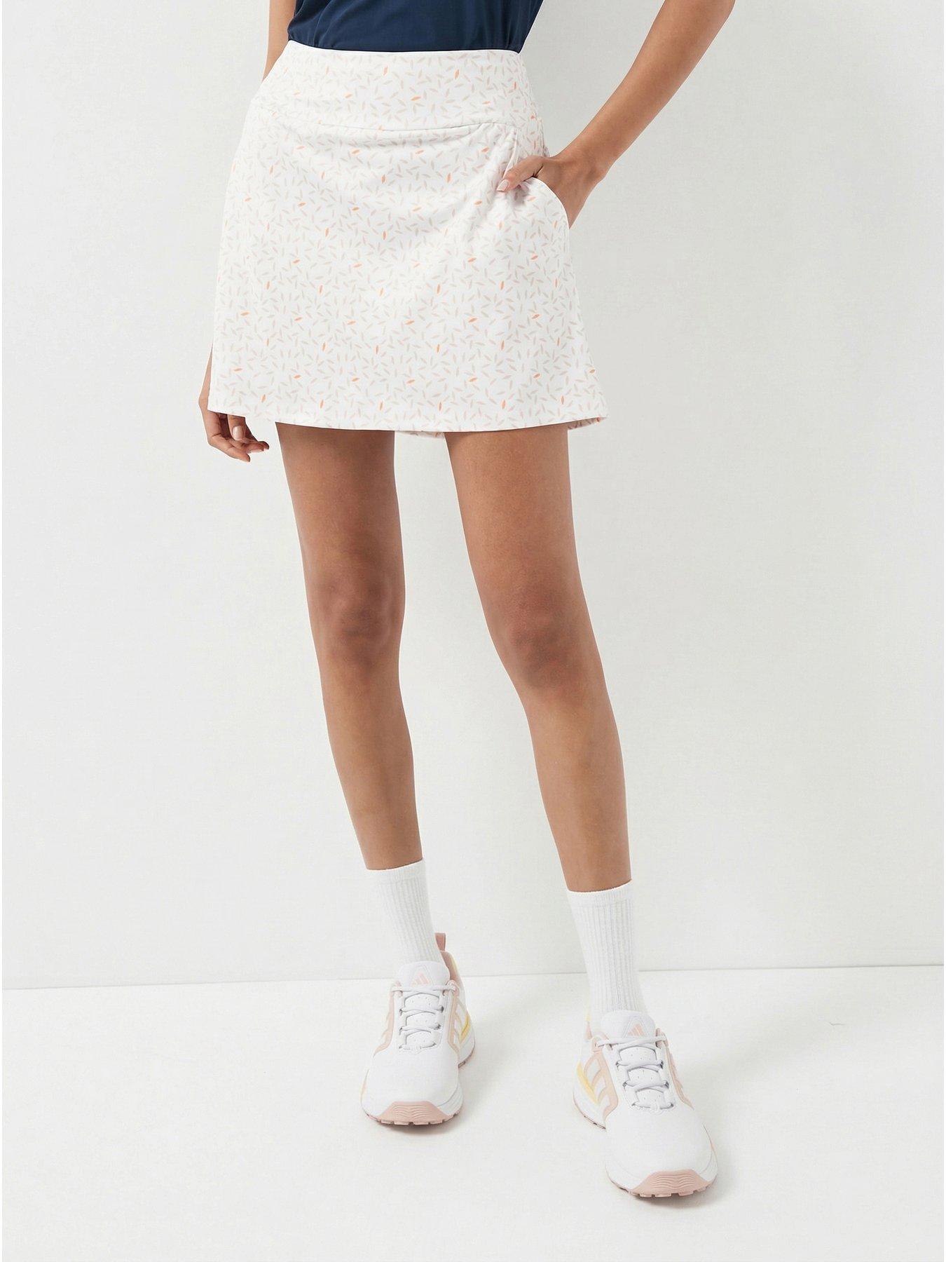 Image 1 of 6 of adidas Womens Golf Ultimate 365 Printed Knit Skort - White
