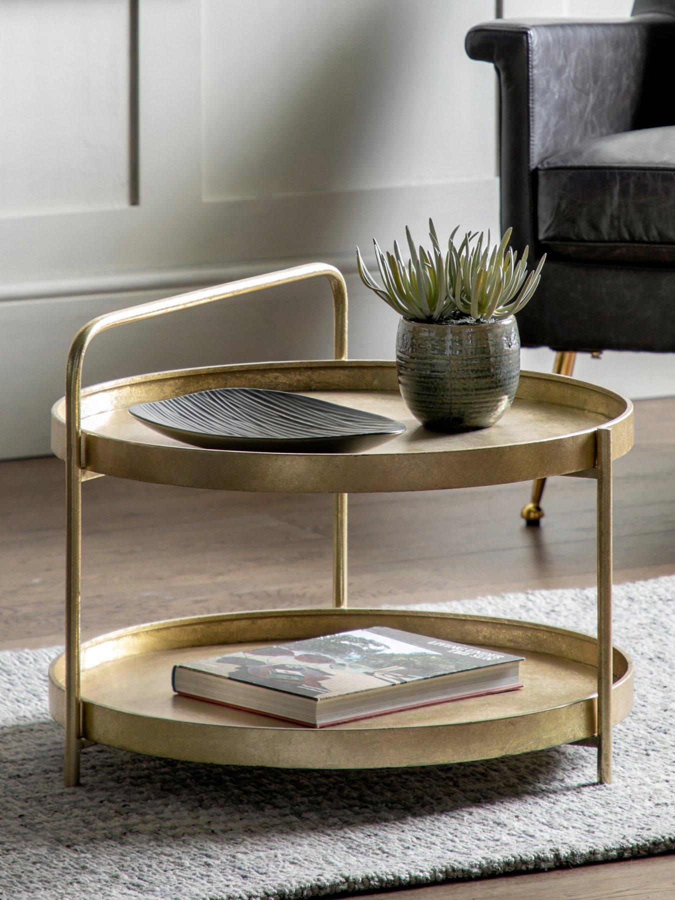 Image 1 of 6 of Gallery Direct Sennen Round&nbsp;Coffee Table Gold
