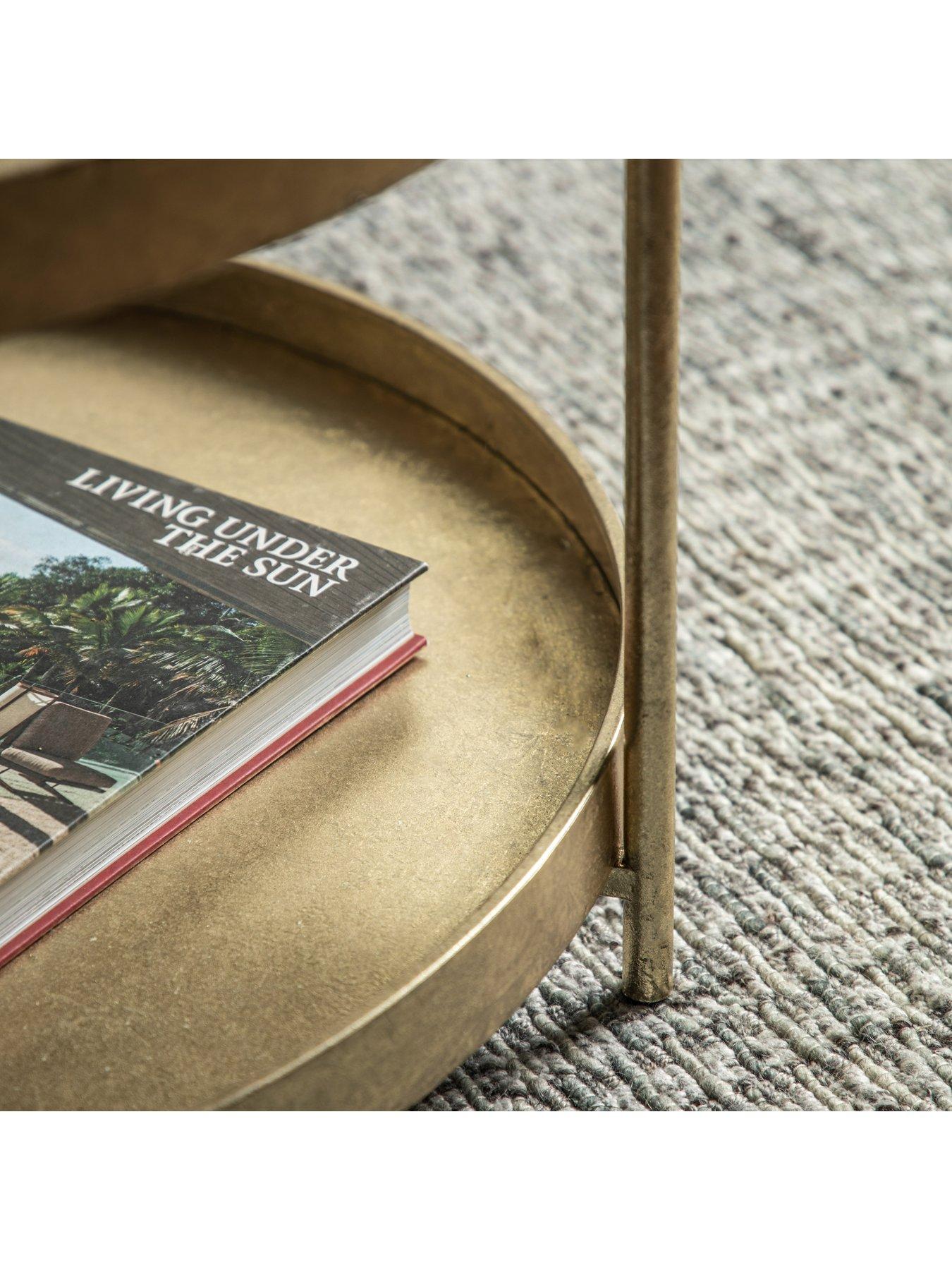 Image 4 of 6 of Gallery Direct Sennen Round&nbsp;Coffee Table Gold